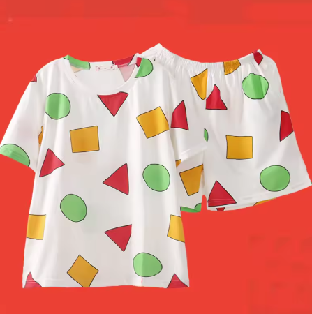 Shin-chan Couple Pajama Set, Cotton Summer Short-Sleeve Pajamas 2024