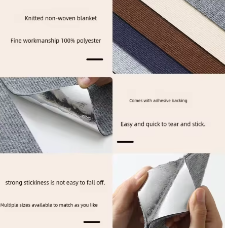 Self-adhesive carpet cat scratch board for sofa and wall protection and nail care