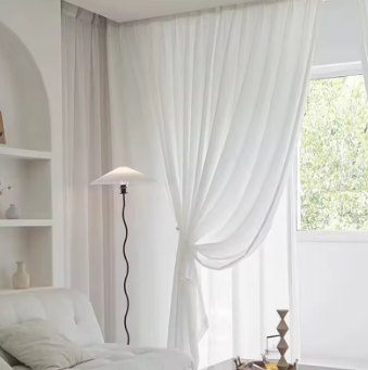 Asazal White Premium Material Window Curtains