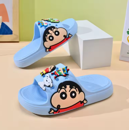 Crayon Shin-chan Shiro Character Children's Cartoon Slippers, Non-Slip Flip-Flops