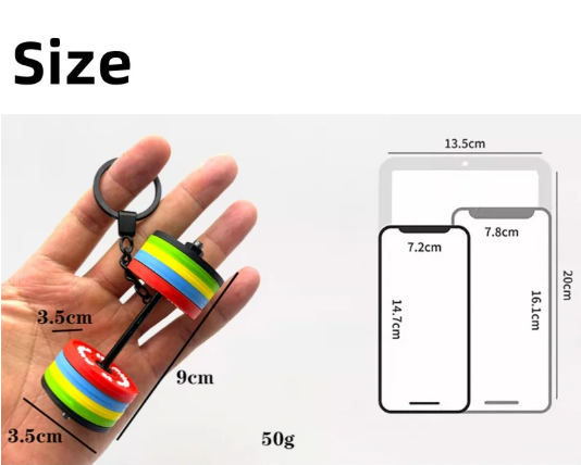2025 Barbell Keychain – DIY Silicone Dumbbell Keyring for Fitness Lovers & Gym Gifts