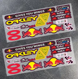 Red Bull Logo Motorcycle Helmet Sticker