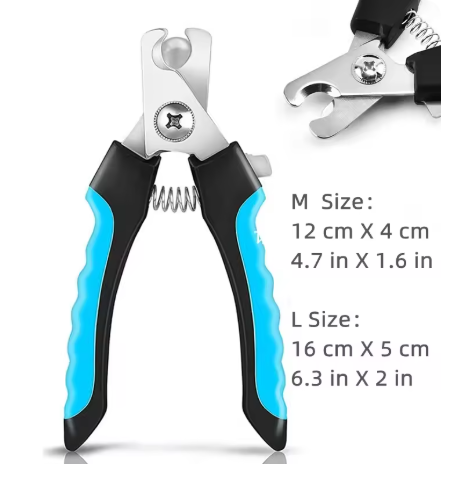 Dog/Cat Nail Clippers - Safety Guard Stainless Steel Pet Nail Care Scissors