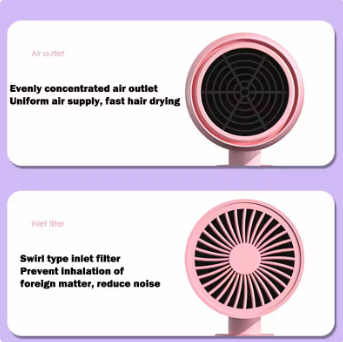 Portable Folding Hair Dryer with Carrying Bag