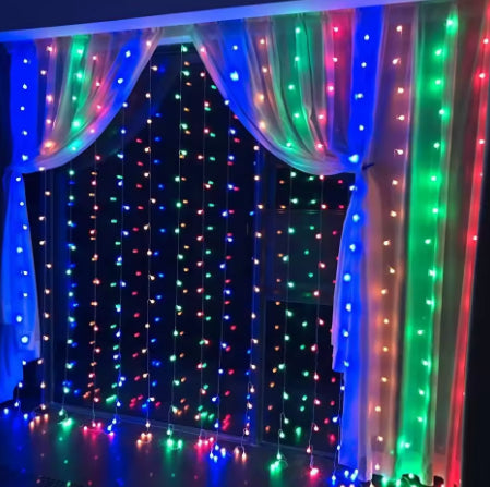 LED Flower String Ice Curtain Light Connectable Christmas Party Decoration