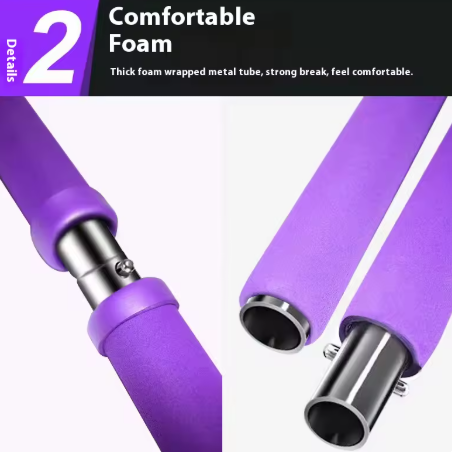 Multifunctional Pilates Stick – For Home Fitness, Yoga, and Elastic Band Exercises