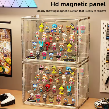 3-Tier Acrylic Display Rack - Clear Showcase & Organizer