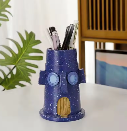 Cute octopus toothbrush holder, no-punch makeup brush and pen storage stand