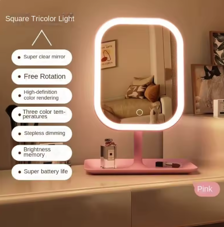 Illuminated Makeup Mirror – Touch Screen Desktop Mirror, Popular Item for Students