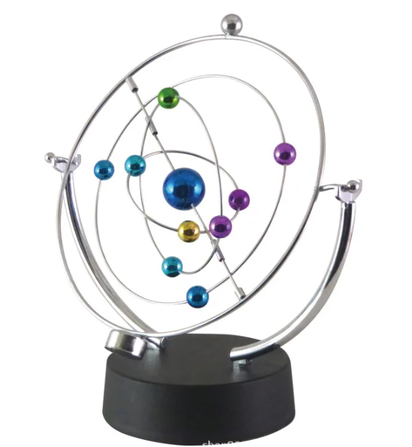 Rotation Perpetual Motion Swing Celestial Globe – Kinetic Orbital Pendulum Home Decor