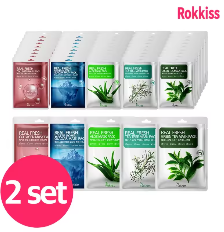 Rocky's Real Fresh Mask Pack (5 types, 50 sheets)