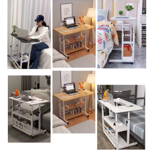 Mobile height-adjustable desk