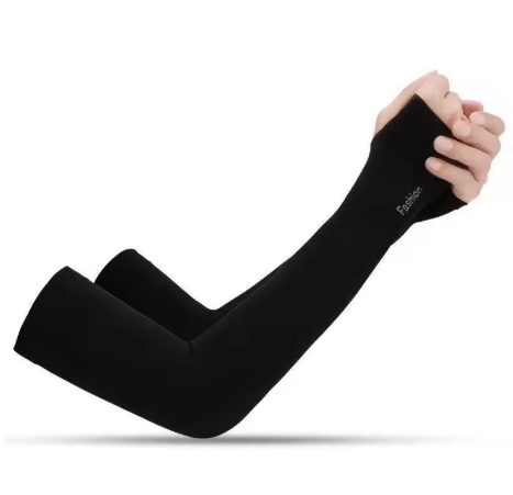Summer Ice Silk Finger Sleeves - High Elasticity, For Outdoor Riding & Fishing, 1 Pair