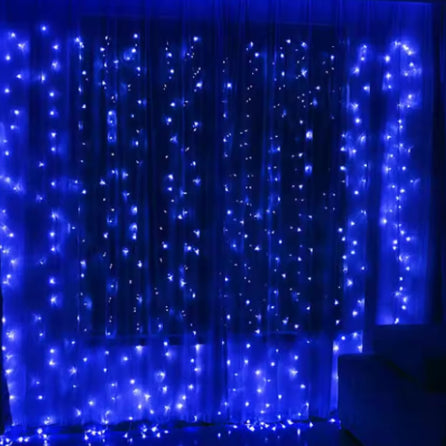 LED Flower String Ice Curtain Light Connectable Christmas Party Decoration