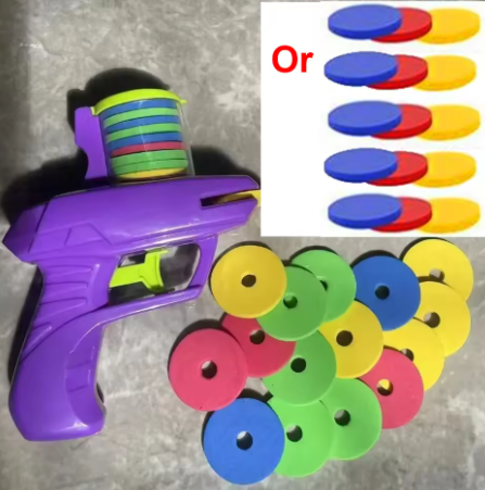 Kids Bubble Disc Launcher Gun – For Outdoor Play and Parent-Child Interaction
