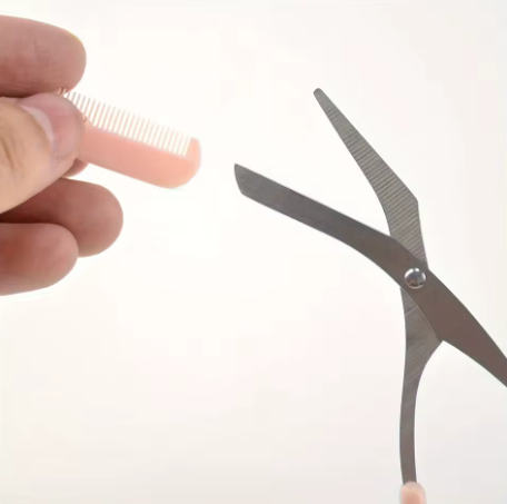 Eyebrow Trimmer Scissors Set – Includes Comb, Stainless Steel, Makeup Beauty Tools for Men and Women