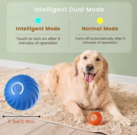 Smart Dog Toy Ball – USB Charging, Auto Moving & Jumping, Pet Interactive Toy