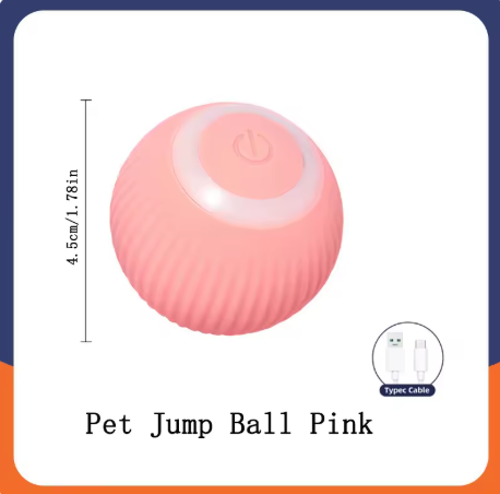 Smart Dog Toy Ball – USB Charging, Auto Moving & Jumping, Pet Interactive Toy