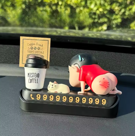 Crayon Shin-chan Temporary Parking License Plate – Custom Cartoon Car Ornament