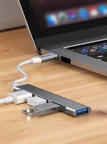 4-port USB-C hub 3.0/3.1 OTG adapter, compatible with PCs and MacBooks