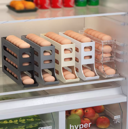 Automatic Rolling Egg Holder – 30-hole, Vending Machine-style Automatic Rolling Egg Holder