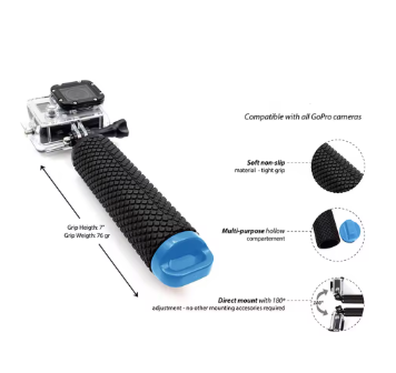 Water floating hand grip handle