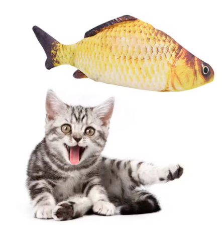 USB Rechargeable Real Floppy Fish - Interactive Cat Chew Toy, Pet Toy