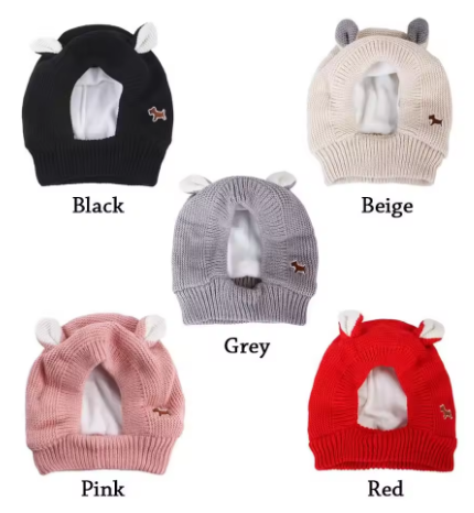 Dog Soundproof Knit Earmuffs for Noise and Anxiety Relief and Warmth for Winter