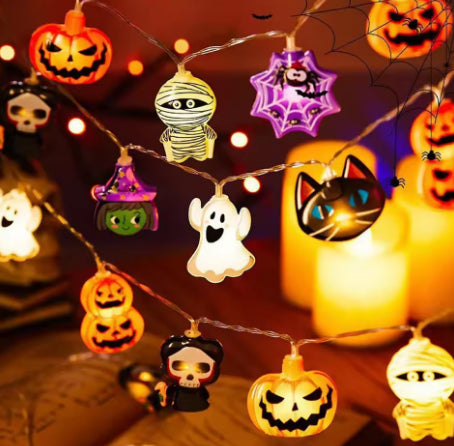 (🎃Season limited!) Halloween LED Pumpkin/Ghost Lights Indoor/Outdoor Decorative String Lamps