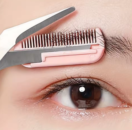 Eyebrow Trimmer Scissors Set – Includes Comb, Stainless Steel, Makeup Beauty Tools for Men and Women