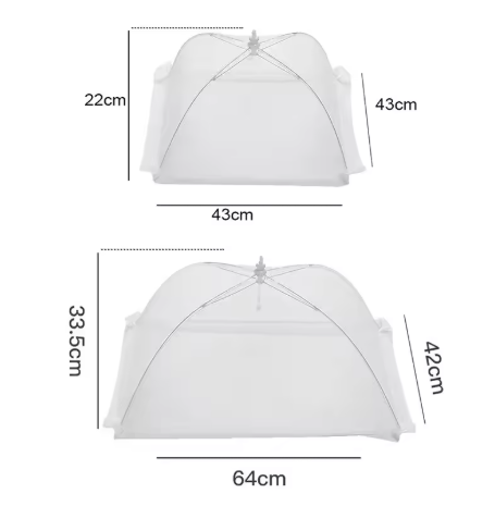 Foldable Mesh Food Cover - Washable Fly & Insect Repellent Table Cover