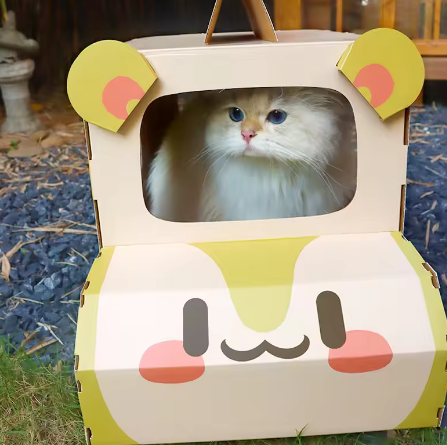 Animal City Taxi Cat House Scratch Board Integrated Cardboard House, Cat and Dog Nest