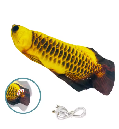USB Rechargeable Real Floppy Fish - Interactive Cat Chew Toy, Pet Toy