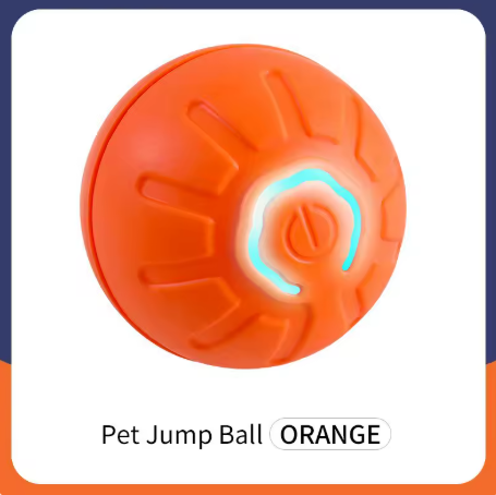 Smart Dog Toy Ball – USB Charging, Auto Moving & Jumping, Pet Interactive Toy