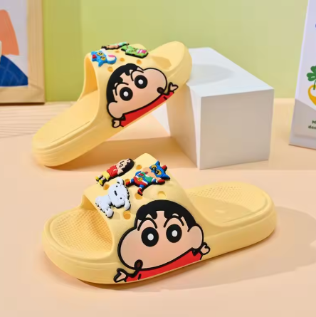 Crayon Shin-chan Shiro Character Children's Cartoon Slippers, Non-Slip Flip-Flops