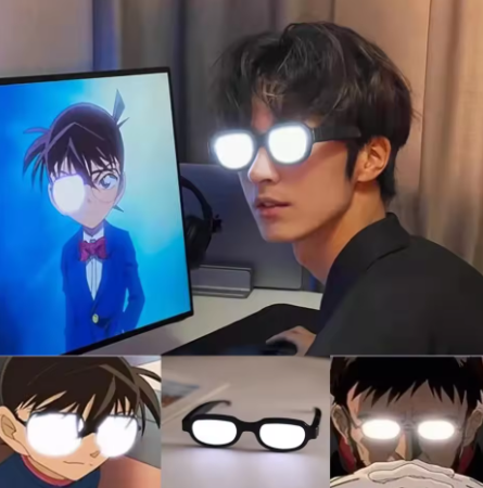 LED Conan Style Glowing Glasses – USB Charging Cosplay Prop for Parties and Halloween