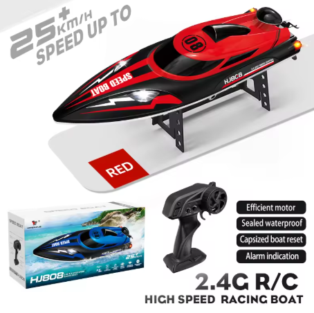 HJ808 RC Boat – 2.4GHz, up to 25km/h, high-speed remote control racing boat