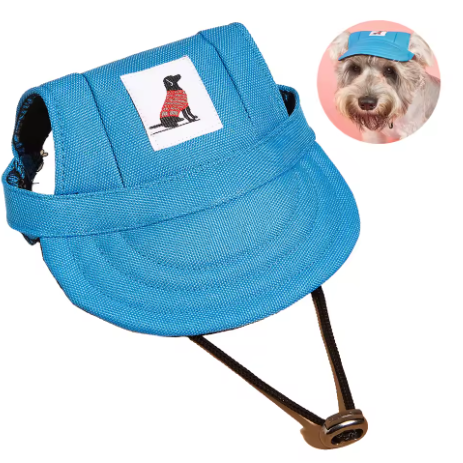 Summer Dog Canvas Hat – Adjustable, UV-Protective Sports Hat
