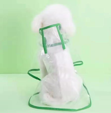 Pet Dog Puppy Transparent Raincoat Raincoat Pet Hooded Waterproof Jacket Clothes