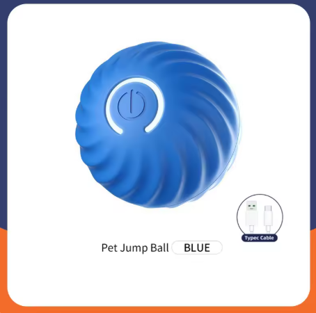 Smart Dog Toy Ball – USB Charging, Auto Moving & Jumping, Pet Interactive Toy