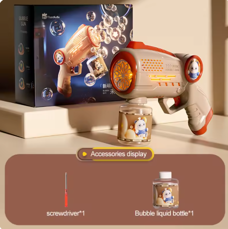 Electric Bubble Gun – Automatic Spray, Outdoor LED Bubble Toy, Summer Kids Gift