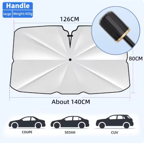 Folding Car Windshield Sunshade – For Summer Sun Protection