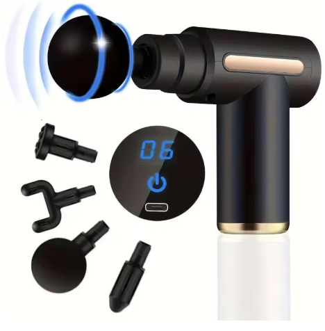 Portable Massage Gun – Deep Muscle Relaxation, Vibrating, Full Body, Neck, and Back