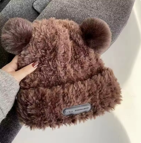Bear/Cat Ear Knit Hat – Cute Beanie for Winter/Fall