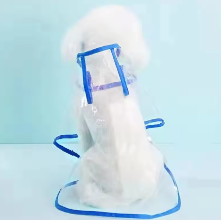 Pet Dog Puppy Transparent Raincoat Raincoat Pet Hooded Waterproof Jacket Clothes