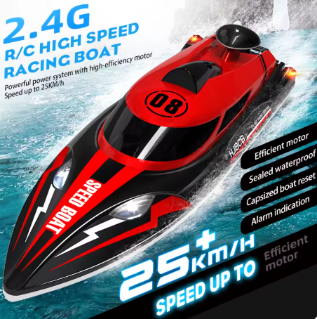 HJ808 RC Boat – 2.4GHz, up to 25km/h, high-speed remote control racing boat