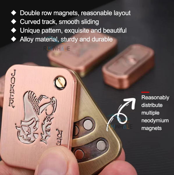 EDC Push Slider Metal Fidget Stress Reliever Toy