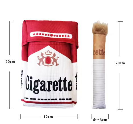 Voice Plush Cigarette Dog Toy – Built-in Squeak for Chewing and Interactive Play