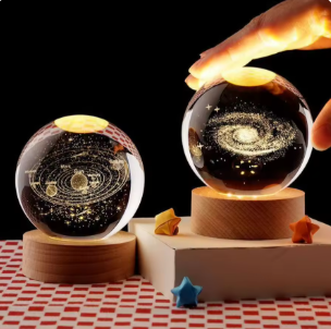 Glass Bead Solar System Planet Craft Crystal Ball