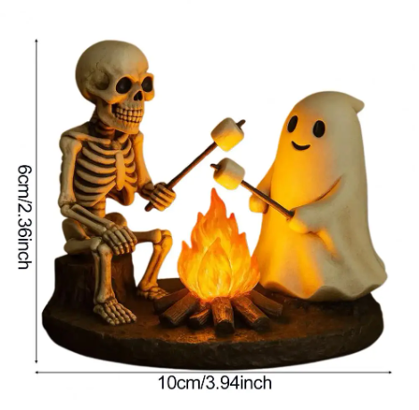 (🎃Season limited!) Skull &amp; Ghost Bonfire Night Light